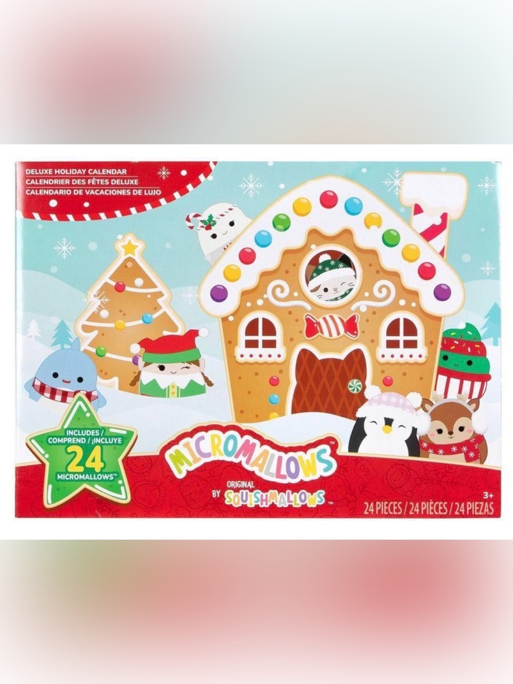 NIB Squishmallows Holiday Advent Calendar with 24 Micromallows 2.5”